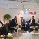 بازدید آقای دکتر مولوی زاده از غرفه "فولاد جنوب کیش" و دیدار با مدیرعامل محترم آن شرکت آقای دکتر حاتمی